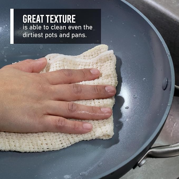 Dishcloth Variations (Goldenrod) Old Fashion 100% Cotton Dishcloths - Set of 4 Mixed Colors - 2 Goldenrod/2 Natural -11" x 11"