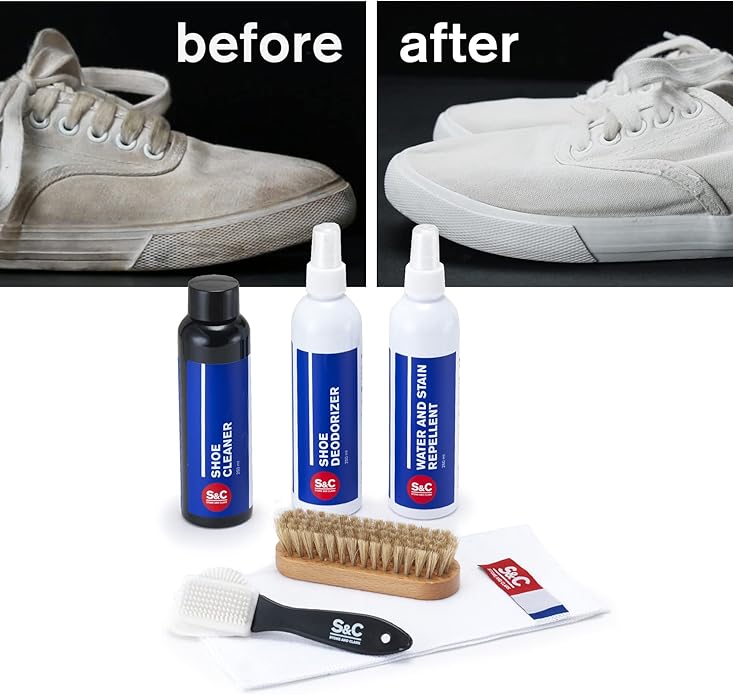Stone and Clark Complete Sneaker Care Bundle: Travel-sized Cleaner & Advanced Cleaning Solution