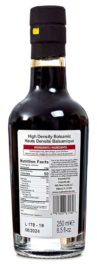 QO Gourmet Thick Flavored Aged Balsamic Vinegar of Modena, HOT CHILI Infused (Medium Hot) | All Natural High Density Infused Italian Vinegar | 8.5 Fl.oz (250 ml)