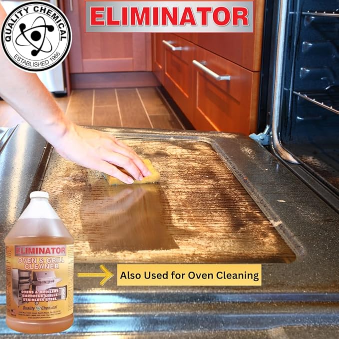 Quality Chemical Oven & Grill Cleaner - Heavy-Duty - Fast Acting & Easy to Use - Degreaser 128 oz (Pack of 1)