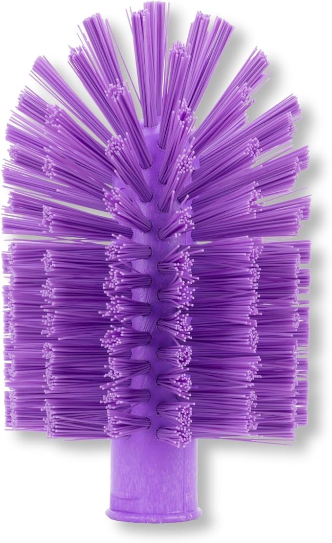 SPARTA Industrial Tank Brush Head Pipe Brush Head, Drain Brush with 3/4" Thread Hole (Handle Not Included) for Commercial Use, Plastic, 4 x 7.1 Inches, Purple - (Pack of 1)