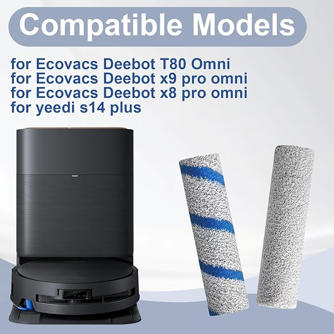 Roller Mop for Ecovacs Deebot X9 Pro Omni, X11 OmniCyclone Vacuum Cleaner, Replacement for Yeedi S14 Plus Vacuum Cleaner