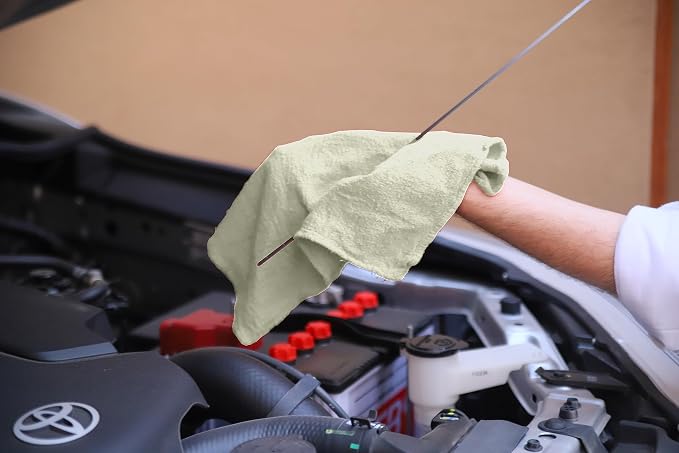 Avalon Towels Cotton Shop Rags – (Pack of 150) Size 12x14 Inches Cleaning Rags – Absorbent Shop Towels and Multipurpose Cleaning Towels for Automobiles, Industries, Garage and Homes (Natural)