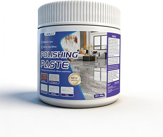 Marble Polishing Paste, Polish & Clean 2 in 1 - No Machine Needed | Granite Polishing Kit, Quartz Cleaner Countertop, Suitable for Marble, Granite, Quartz - Restores & Enhances Shine (10 oz)