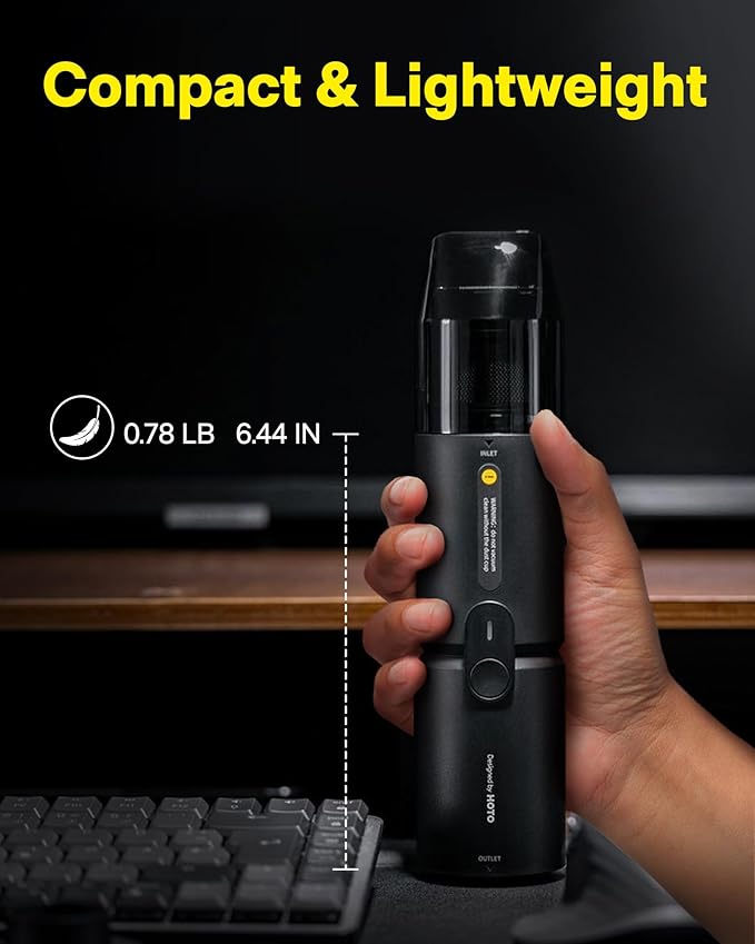 HOTO Desk Vacuum with AuroCare Air Duster & Vacuum