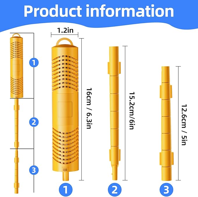 vibement Spa Mineral Sticks for Hot Tub, Hot Tub Mineral Stick Filter Cartridge, with 4 Months Lifetime Universal for Pool and Hot Tub to Keep Water Clear(4pcs, Yellow)