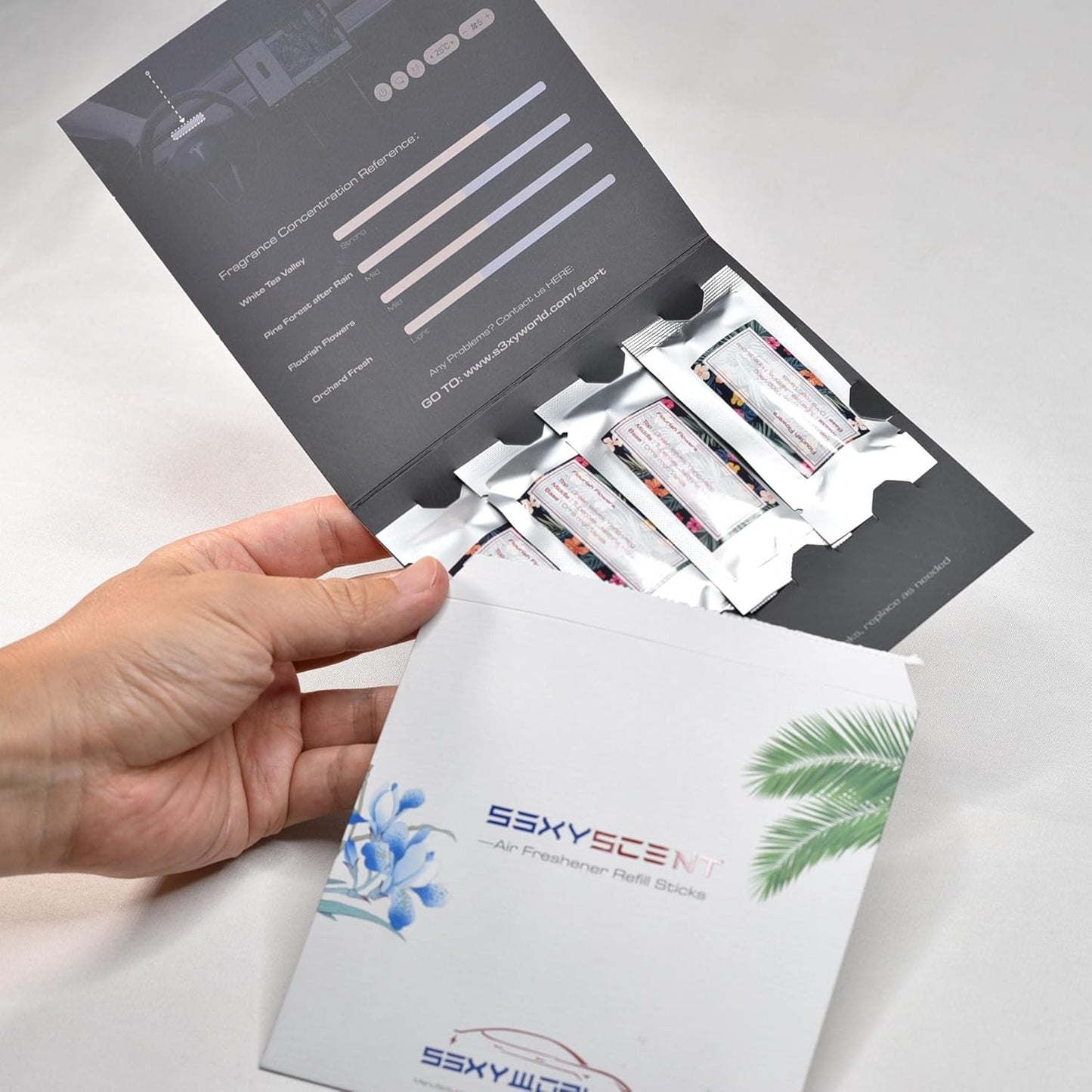 Tesla Model 3 and Model Y Air Freshener Refills (4 IN 1 Mix Pack including 4 different scents)