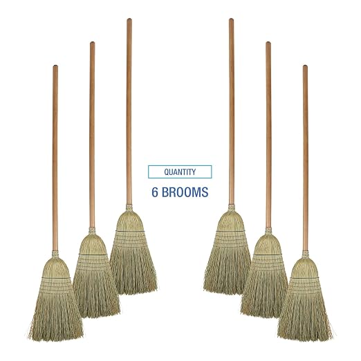 Boardwalk BWKBR10001 100% Corn Warehouse Brooms, 60", Black/Natural (Case of 6)