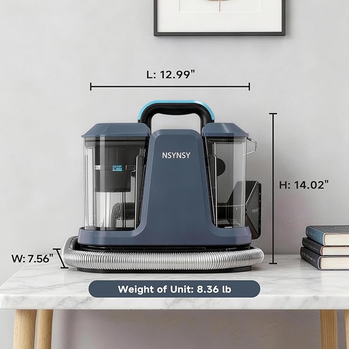 Upholstery Cleaner Machine & Carpet Cleaner | Portable Spot Cleaner with Strong Suction and Scrubbing Brush for Pet Stains, Spills on Couches, Rugs, Mattresses, Car Interiors