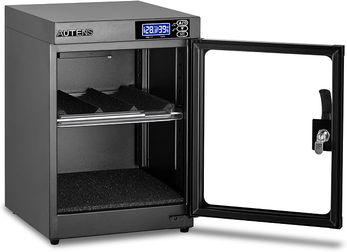30L Dehumidifying Dry Cabinet Box, Digital Control Noiseless and Energy Saving, for DSLR SLR Camera Lens and Electronic Equipment Storage,Temperature Humidity LED Dual Screen