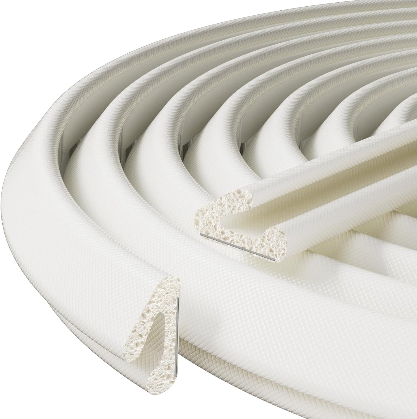 V-Shaped Weather Stripping Door Seal, 52.5FT Draft Stopper for Doors/Windows, Gaps, Dustproof, Soundproof & Thermal Insulating, Noise-Reducing, Light-Blocking Door Gap Filler