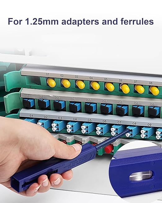 One Click Fiber Cleaner Pen, SC/FC/ST Fiber Optic Cleaning Pen, 2.5mm Ferrule Connectors Fiber Cleaner Over 800 Times with Added Protection Case