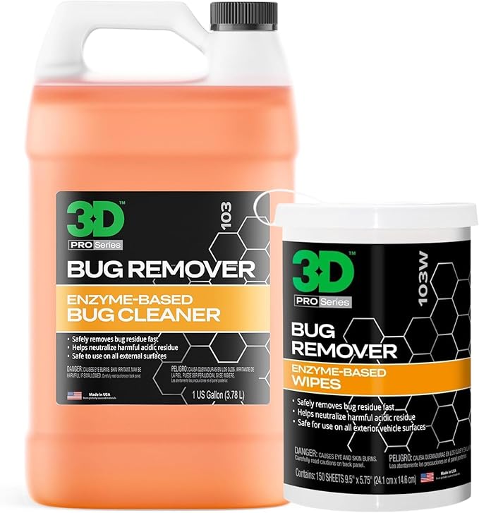3D Bug Remover Gallon & 150 Wipes Bundle – Powerful Bug & Tar Removal for Large-Scale Cleaning & On-the-Go