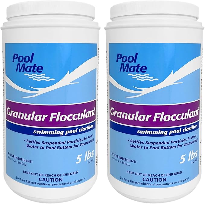 Pool Mate 5-Pounds 2-Pack Premium Granular Flocculant, Pool Clarifier, Made in USA
