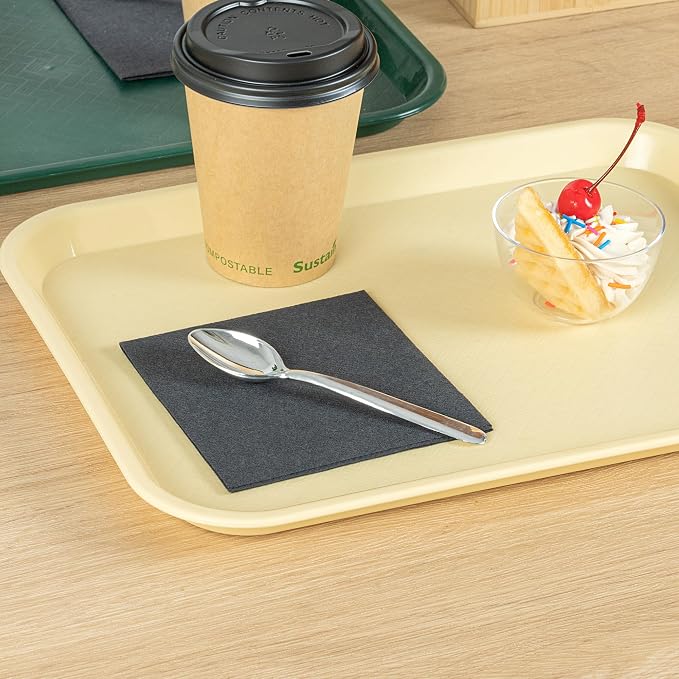 Restaurantware Moderna 5.5 Inch Disposable Spoons 250 Recyclable Small Dessert Spoons - Crack-Resistant For All Types Of Meals Silver Plastic Plastic Spoons
