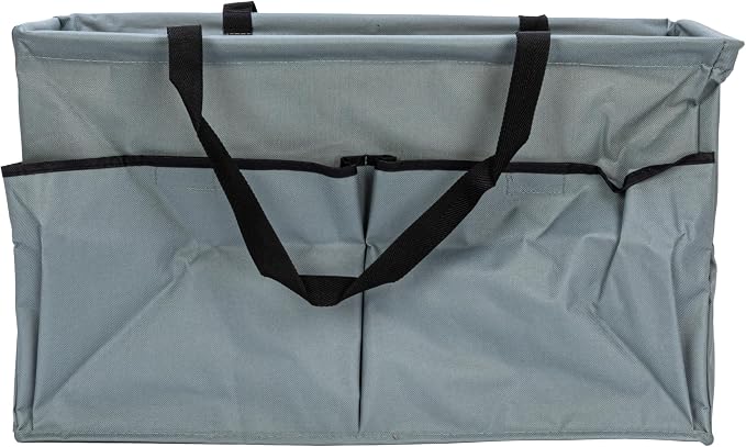Household Essentials Krush Container All‑Purpose Utility Tote with Exterior Pockets, Gray