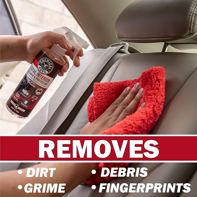 Chemical Guys Total Interior Cleaner Variety Kit With Storage Bag | 3 Scents, Fresh, New Car, & Black Cherry Scents, 3 Microfiber Towels, & Giftable Car Care Bag