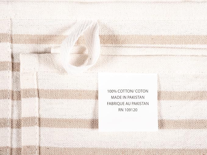KAF Home Assorted Flat Kitchen Towels - Set of 10, 18 x 28 Inch (Beige)