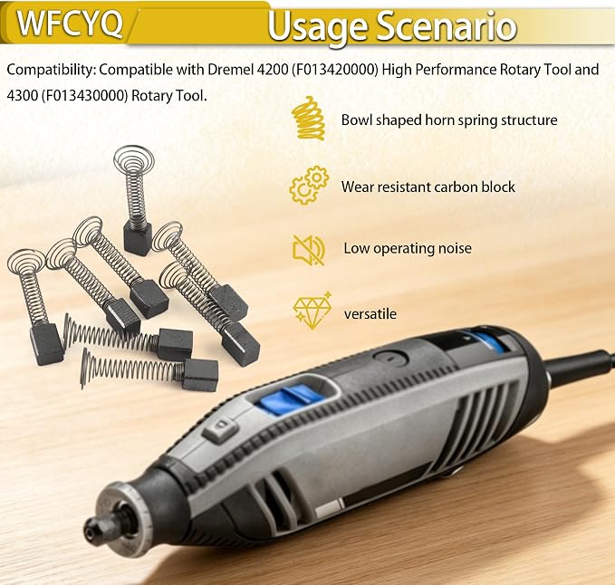 2610024715 Carbon Brush Sets Compatible with Dremel 4200 Rotary Tool (8 pcs)