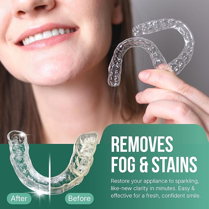 Retainer Cleaner Tablets, Cleaner, Retainer Cleanser and Defogger, Denture Cleaning Tablets, Deep Clean Retainers, Dentures, Aligners, Night Guard, 5 Month Supply