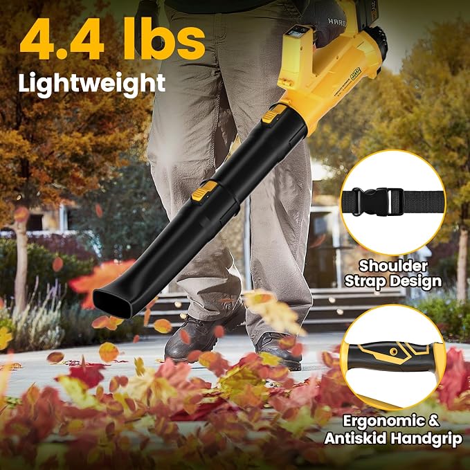 2025 Upgrade Cordless Leaf Blower with 2×4.0Ah Batteries & Fast Charger, 150MPH 500CFM Powerful Cordless Blower, 6-Speed, for Lawn, Yard, Leaves Cleaning