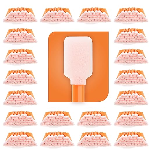 AAwipes Foam Swabs (1000 pcs Large Rectangular Foam Tips, 5.25", Orange) Cleanroom Foam Cleaning Swab for Roland Printers, Inkjet Printer, Air Conditioner, Car Vent, etc (C714C)