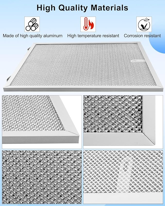 2 Pcs Range Hood Grease Filter Fit for Broan Nutone, 12.84 x 13.69 x 0.38 Inch Range Hood Aluminum Mesh Vent Filter Replace S99010436 99010436 BKSA130WW