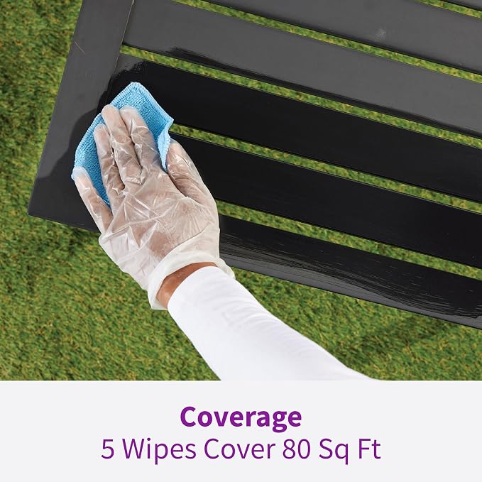 Rejuvenate Outdoor Restorer Wipes,Individually-Wrapped Pre-Saturated Microfiber Wipes Restore Faded & Weathered Surfaces Such As Patio Furniture, Shutters, Siding, Mailboxes & More,5 Count(Pack of 2)