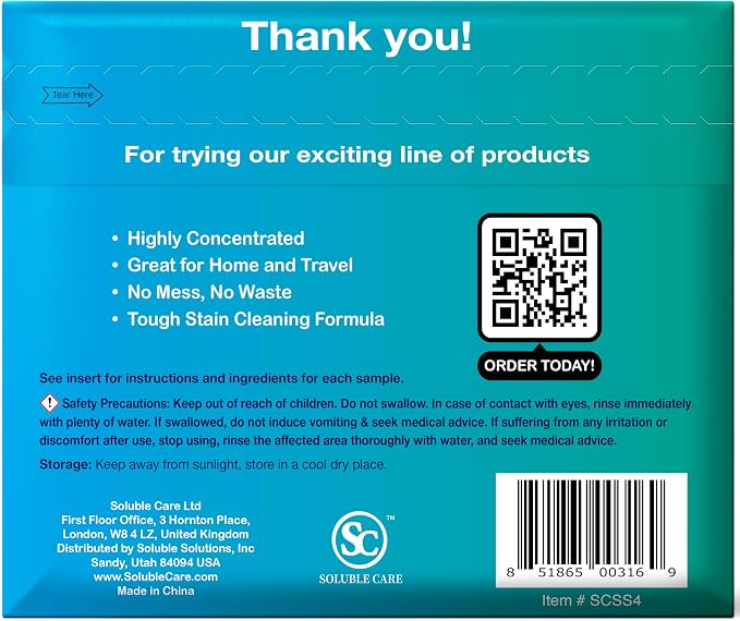 Sample Sheet Pack | Includes: 1 Laundry, 1 Toilet Cleaner, 1 Floor Cleaner & 1 Foaming Hand Soap Dissolvable Sheets (Concentrated, Compostable, Sustainable Cleaning Solution)