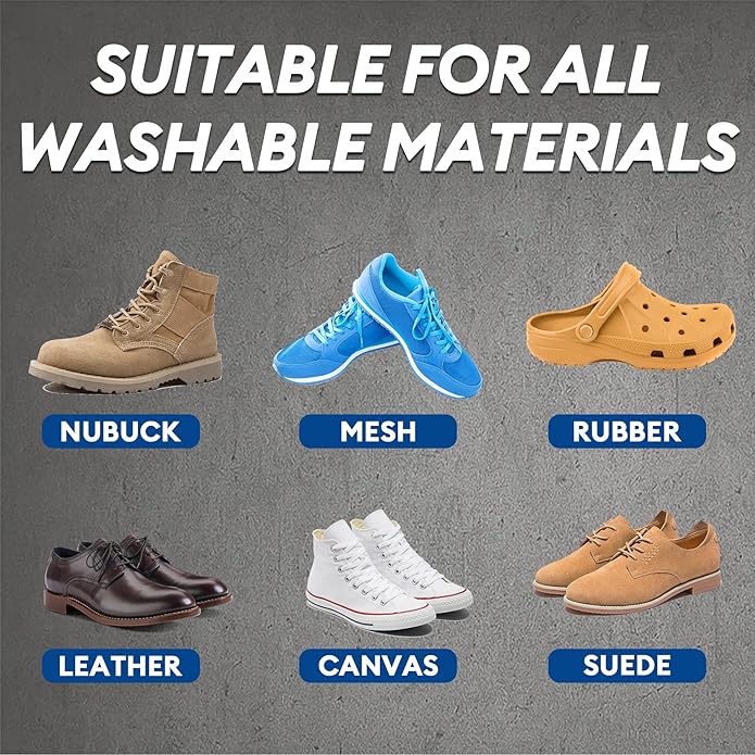 Shoe Cleaner Kit for Sneakers – 10.6oz Premium Shoe Cleaning Set with 3 Brushes & Microfiber Towel, Sneaker Cleaner for White Shoes, Boots, Leather, Suede, Canvas, Mesh, PU & Fabric