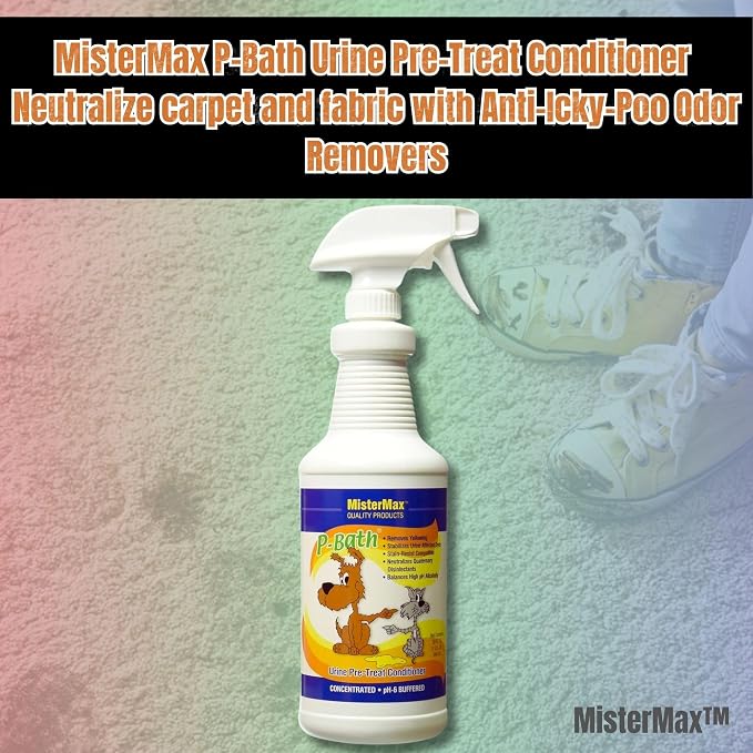 MisterMax Pet Urine Enzyme Cleaner, Stain & Odor Remover Complete Spray Set