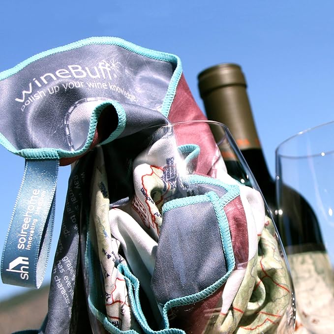 WineBuff Microfiber Polishing Towel | Perfect for Wine Glasses, Kitchenware and More | Leaves Glass and Stainless Steel Spotless | Spain Edition