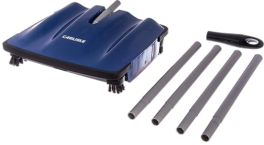 Carlisle FoodService Products Duo-Sweeper Rubberized Carpet and Floor Sweeper – Efficient Manual Cleaning for Restaurants with Low Pile Carpets