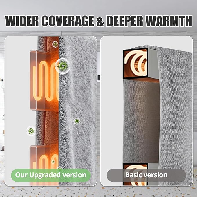 R FLORY Heated Towel Rack for Bathroom, 6 Bar Wall Mounted Towel Warmer Rack Flat with Timer & Temperature, Electric Towel Heater with LED Display Screen, Plug-in,Brushed Nickel