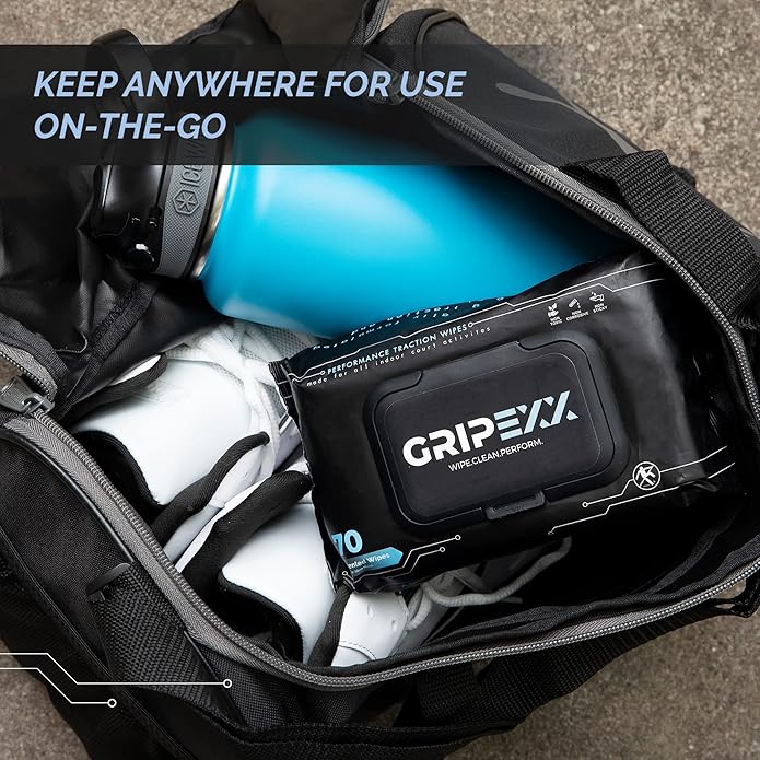 GRIPEXX - 70 Shoe Wipes, Multipurpose Sneaker Wipes for Basketball & Sneakerheads - Alternative to Basketball Grip Spray