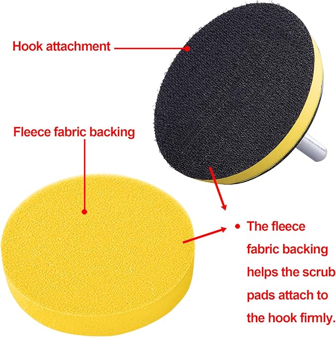 SIQUK 17 Pieces 6 Inch Buffing Pads Foam Polishing Pad Wax Buffer Polish Pads Bonnets Car Polishing Buffing Pad Buffer Attachment for Drill