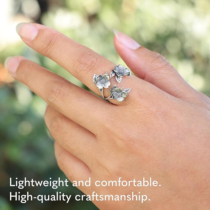 NINA DESIGNS Sterling Silver Rings - Adjustable Ring, Silver Jewelry for Women, 925 Sterling Silver, Gift for Women Women’s Rings
