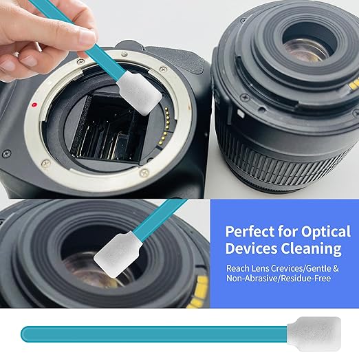 Lint-Free Lab/Printer/Optical Printheads – 300 Pcs Foam Swabs for Inkjet Printheads, Sensors, Electronics, Cameras, Car Detailing, Optical Equipment and Precision Tools