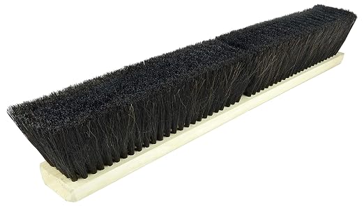 Weiler 42017 Tampico Fiber Medium Sweep Floor Brush, Black Center Fill, 2-1/2" Handle Width, 24" Overall Length, Natural