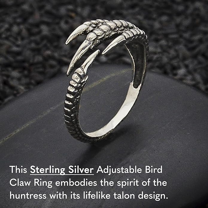 NINA DESIGNS Sterling Silver Rings - Adjustable Ring, Silver Jewelry for Women, 925 Sterling Silver, Gift for Women Women’s Rings