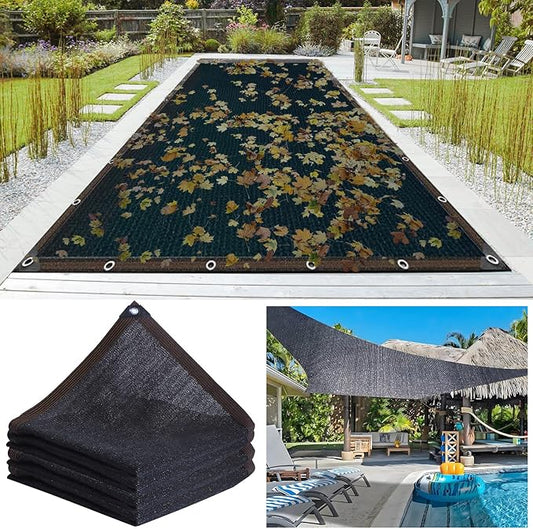 20x40FT Pool Leaf Net Cover Rectangle Swimming Net Covers Fine Mesh Pool Screen Cover with Reinforcement Edge for Above Ground Thicken Leaf Netting for Pools,Patio, Garden,Parking Sheds