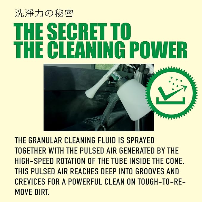 Nanoskin EVERGREEN Classic Tornado Cleaning Tool - Patented Pneumatic Cleaning Spray & Air Dry Device | Emits Pressurized Low Moisture to Detox Carpet, Plastic, Upholstery, Crevice, Felt, Metal & More