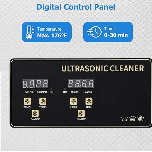 Digital Ultrasonic Cleaner 15L Timer Heatr 360W 15L Ultrasonic, 304 Stainless Steel,for Dentures Glass Industrial Parts