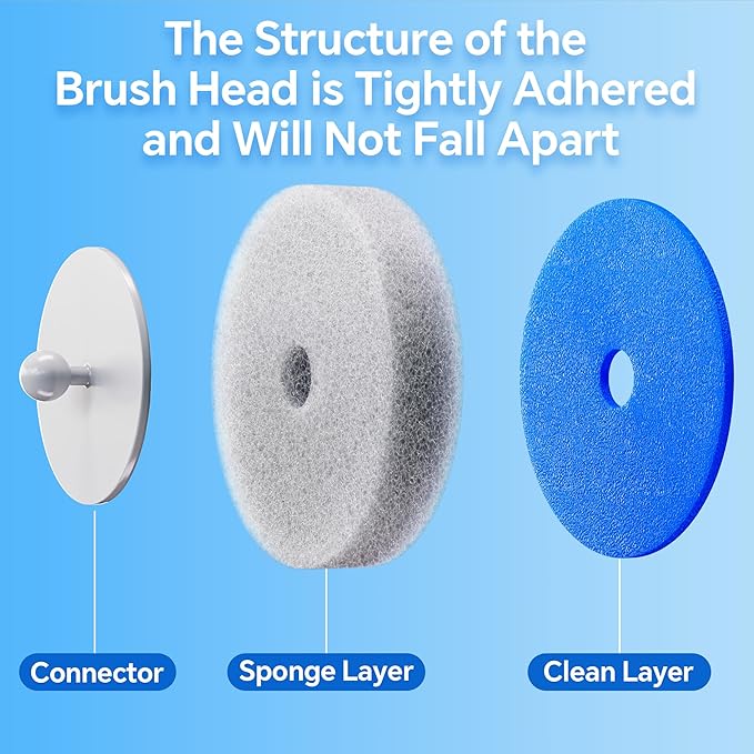 Spreezy Disposable Toilet Brush Cleaning Set, Touch-Free Toilet Wand Kit with 54 Refills & Holder, Disposable Toilet Bowl Cleaner Wand for Bathroom Cleaning