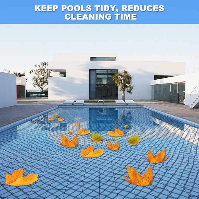 BUZIFU Pond Netting, 15 x 20FT Heavy Duty Pond Net for Koi Ponds, Garden Pool Fine Mesh Netting Kit for Leaves, Protects Koi Fish from Birds Cats Predators, with 14 Stakes and 30 Cable Zip Ties