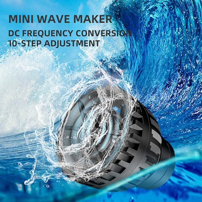 Mini Aquarium Wavemaker 790GPH (3000L/H) Water Circulation Pump, 9W DC 12V with Magnetic DC Power Head, for saltwater tanks up to 18 inches and 10 15 20 gallons
