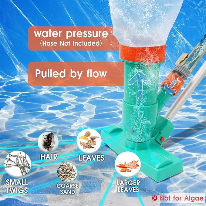 POOLWHALE Above Ground Pool Vacuum Cleaner with Pool Net