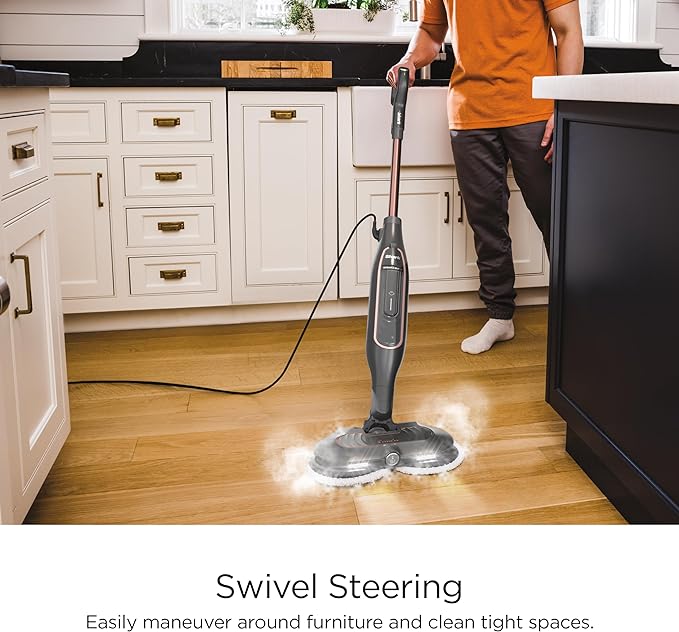 Shark Steam Scrubbing Sanitizing Blaster Mop S7201 Gray/Rose Gold WS1