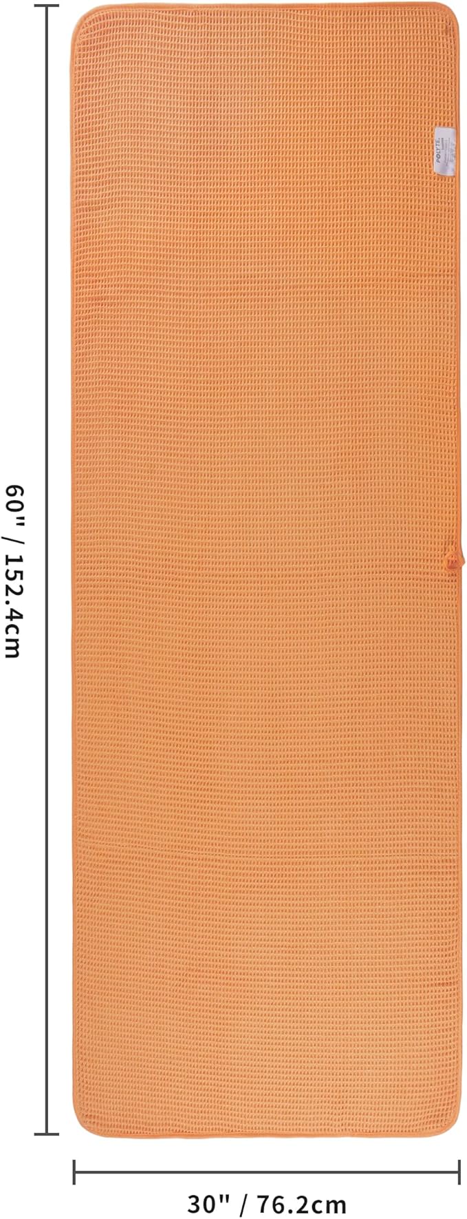 POLYTE 430 GSM Microfiber Oversize Quick Dry Lint Free Bath Towel, 60 x 30 in, 4 Pack (Waffle Weave)
