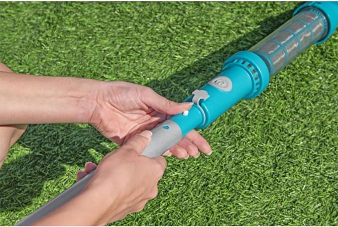 Bestway AquaSurge Pool Maintenance Accessories Cleaning Kit with Rechargeable Pool Vacuum and Skimmer for Outdoor Swimming Pools